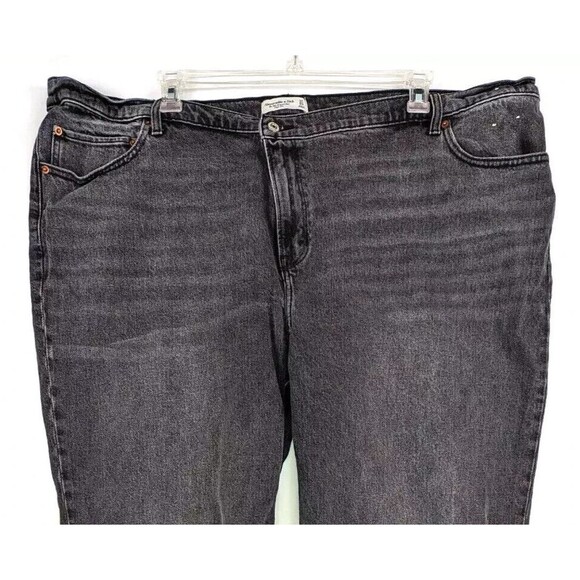 Abercrombie Fitch Womens High Rise 90s Relaxed Jeans Size 24 Black - Picture 1 of 14